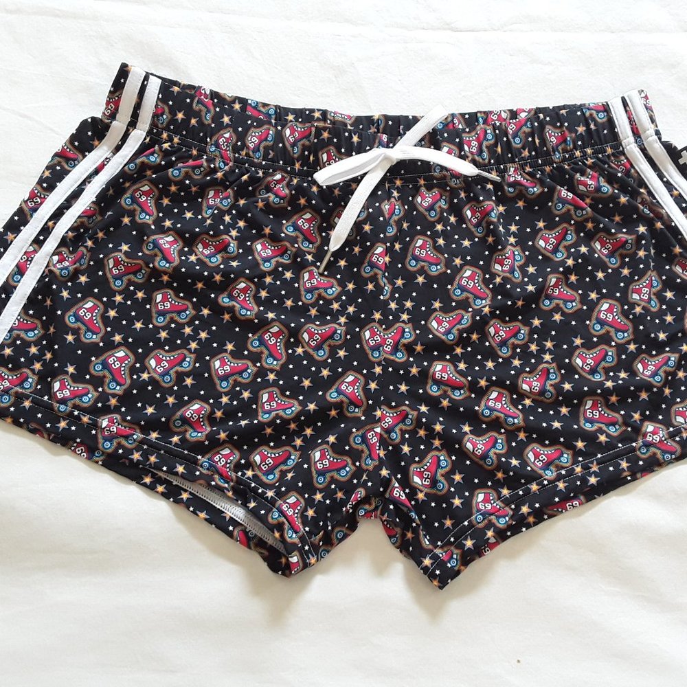 ANDREW CHRISTIAN 69 ROLLER DISCO  JOGGER SHORTS L.